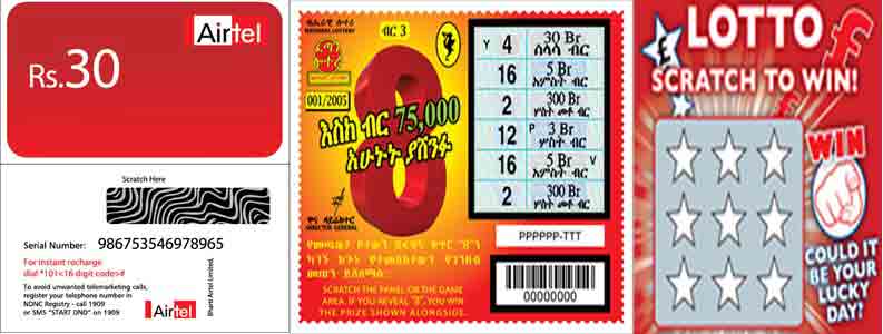 Scratch off Lottery/ Scratch Card Ticket
